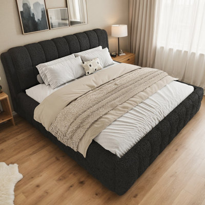 Comfortable Foam Headboard Platform Bed - Solid MDF Frame, Box Spring Free, Long-Lasting by Red Barrel Studio