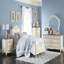Commode de style victorien blanc antique et finition chêne avec rangement à 7 tiroirs 1pc