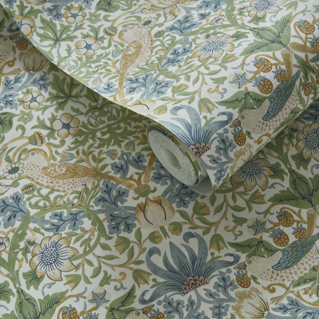 Strawberry Thief William Morris 10.05m x 52cm Matte Wallpaper Roll