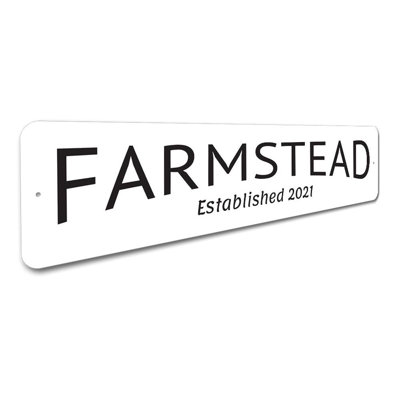 Enseigne en aluminium Farmstead