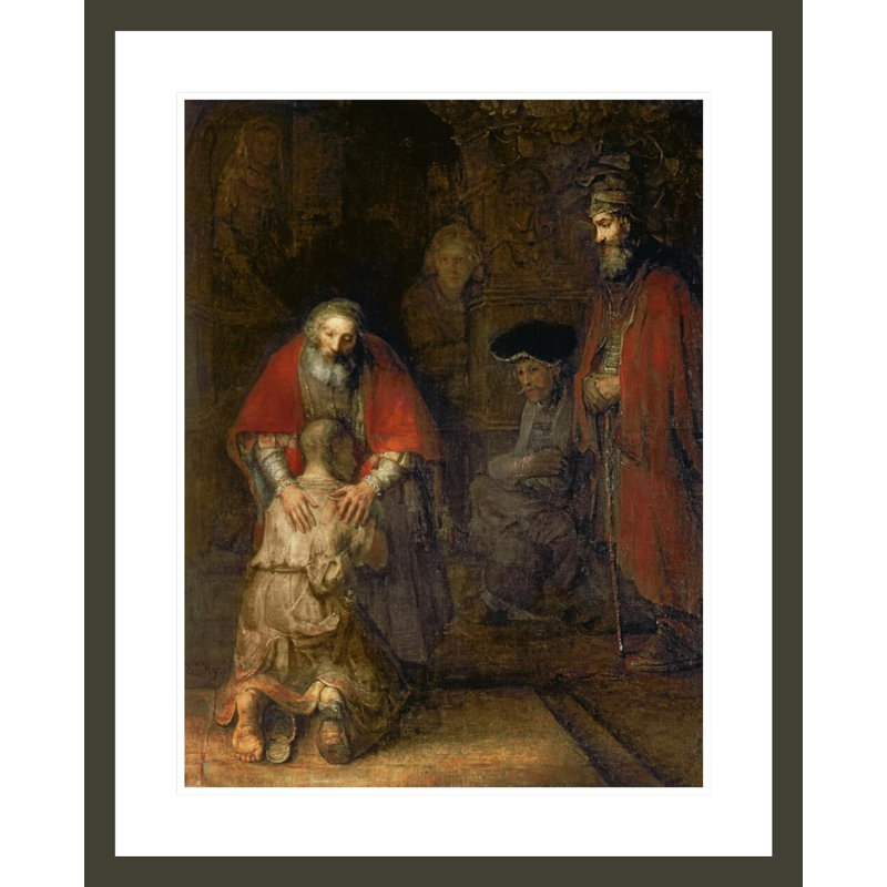 Le retour du fils prodigue par Rembrandt van Rijn - Estampe numérique encadrée, H 29,04 po x l 23,5 po