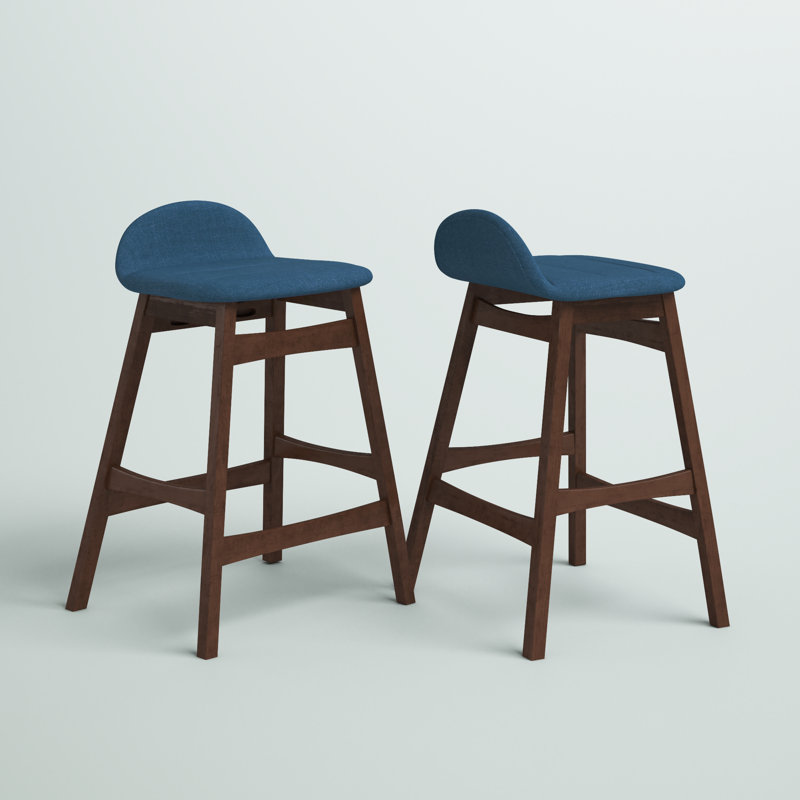 Didmarton Bar Stool, Blue, Counter Stool (24" Seat Height)