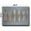 Art mural texture ellipse argentée - 39,4 po x 27,6 po