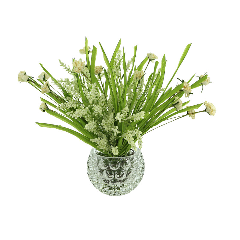 Arrangement floral d'œillets dans un vase, Jaune