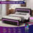 Alber Upholstered Platform Bed Frame with LED Lights,with Diamond Tufted -1988990741-1988990743