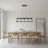 Motofumi 5-Light 39.4" Rectangle Chandelier Linear Kitchen Island Pendant Black