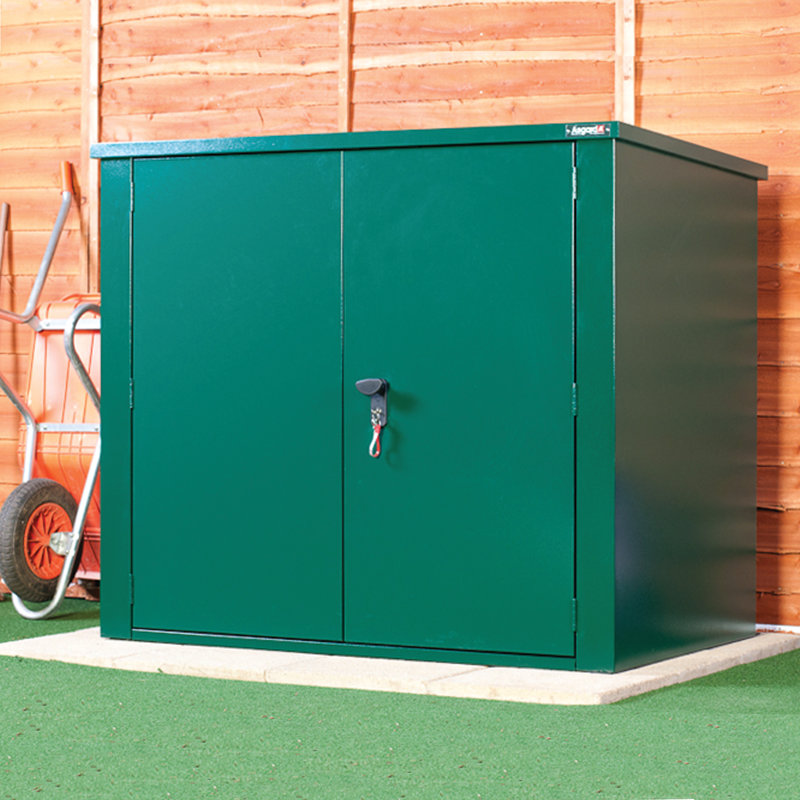 Secure Store 5 ft. W x 3 ft. D Pent Metal Tool Shed, Green