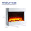 Darren Castleton Fires & Fireplaces 70.6 cm W White Electric Fireplace with 6824.28 BTU