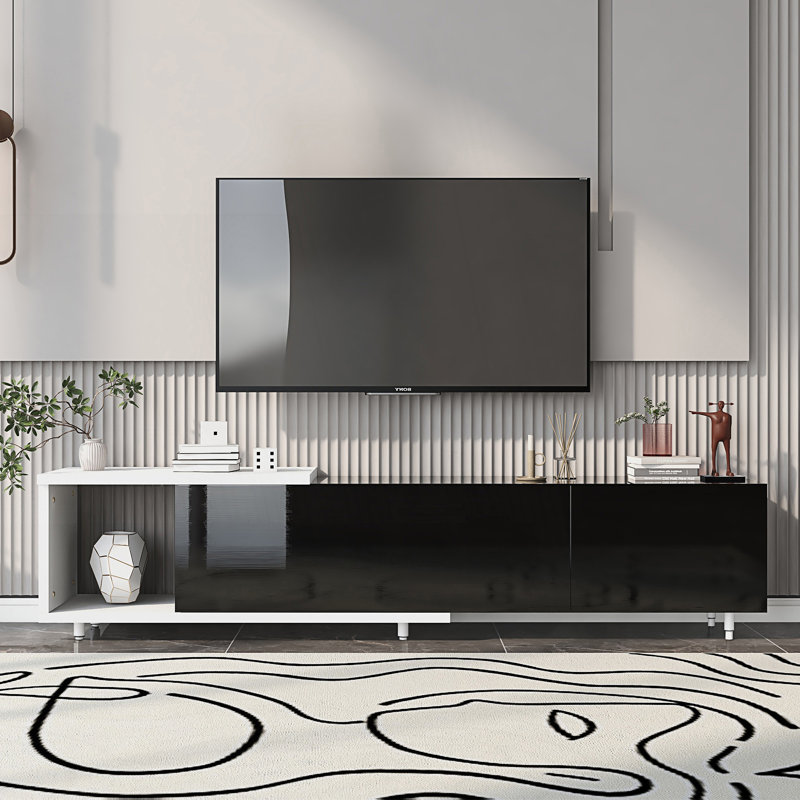 Meuble télé moderne et extensible, meuble télé, Noir