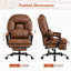 Fauteuil de direction ergonomique Big & Tall avec repose-pieds, inclinaison à 135 °, rappel de vibration et capacité de 400 lb-2074082629