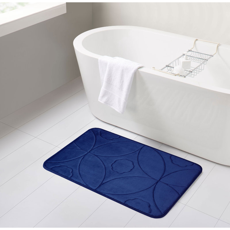 Tapis pour salle de bain , Marine, L 20 po x L 32 po