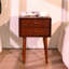 Table de chevet avec 2 tiroirs, petite table d'appoint avec rangement