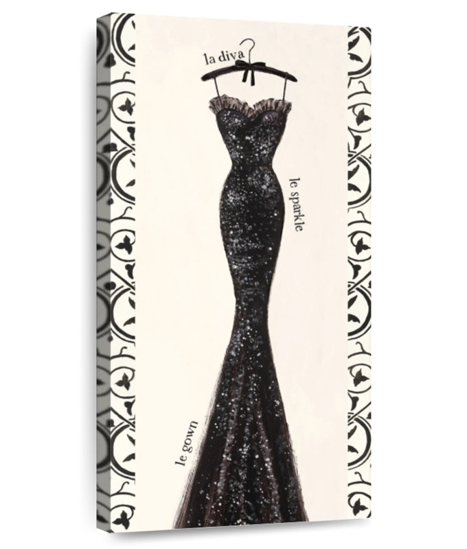 Couture Noir Original I, H 30 po x l 15 po