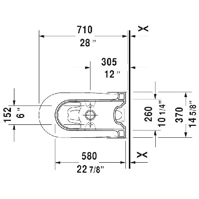 Toilette allongée une pièce Starck 1,28 GPF (siège non inclus)