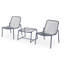 Outdoor 3-Piece Conversation Set With IRON Frame - 2 Mesh Chairs & 1 Side Table-552384959