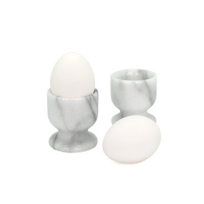 Coquetier En Marbre Blanc