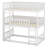 Triple Wood Bunk Bed, With Ladders, Guardrails Detachable Bunk Bed-322936120