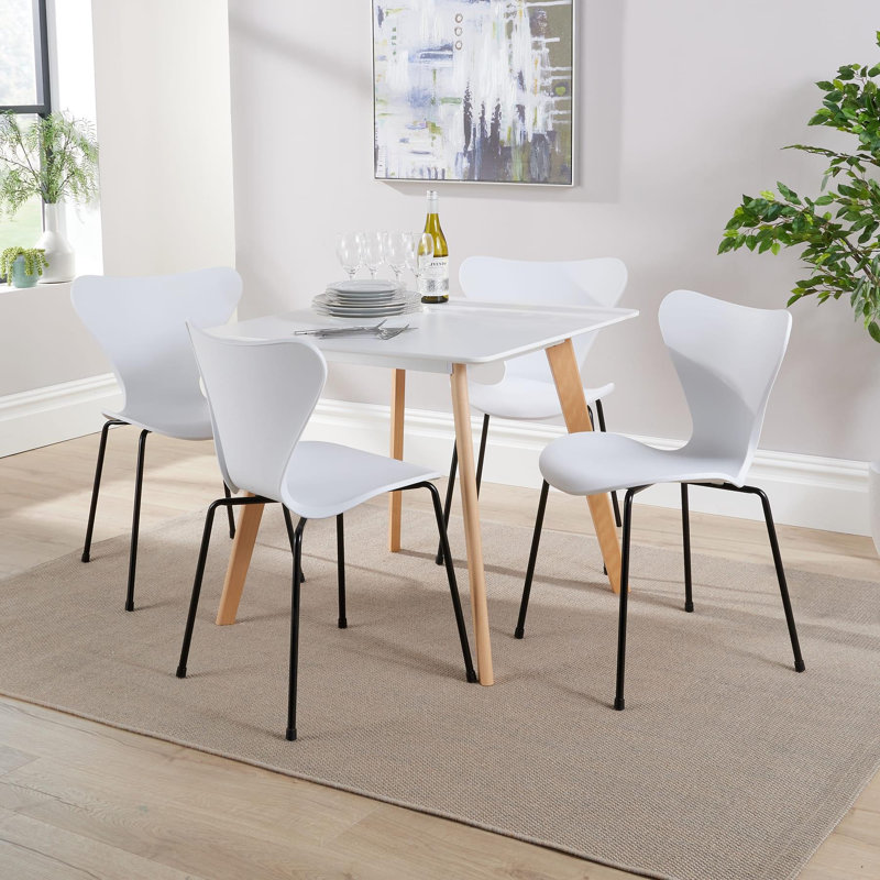 Valda 4 - Person Dining Set, White