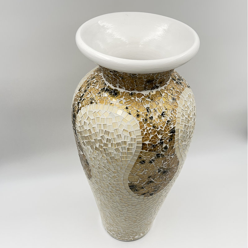 Handmade Terracotta Floor Vase, 24" H x 10" W x 10" D