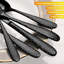Ensemble de couverts en acier inoxydable martelé noir, 20 pièces de couverts robustes pour 4 personnes, poli miroir, va au lave-vaisselle