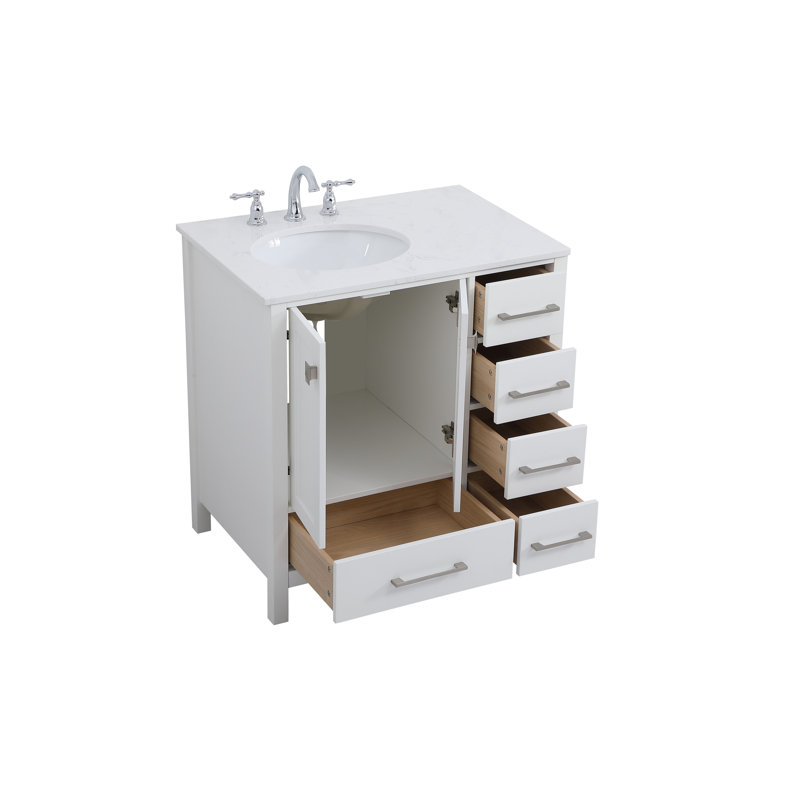 Ensemble de meuble-lavabo simple 32 po Hines, Blanc