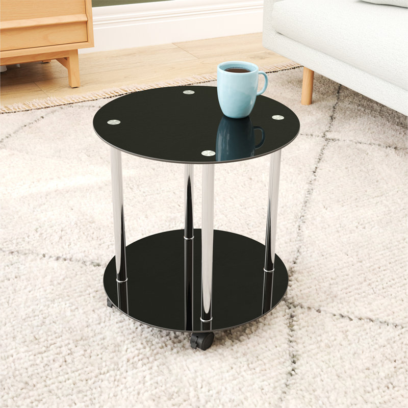 Markesan Glass Top End Table