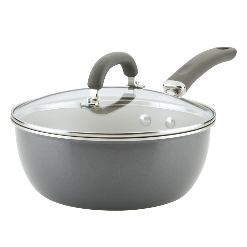 Rachael Ray Create Delicious Nonstick Induction Everything Pan with Lid, 3 Quart, Gray