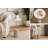 Clotis Marble Top End Table with Bone Inlay Base
