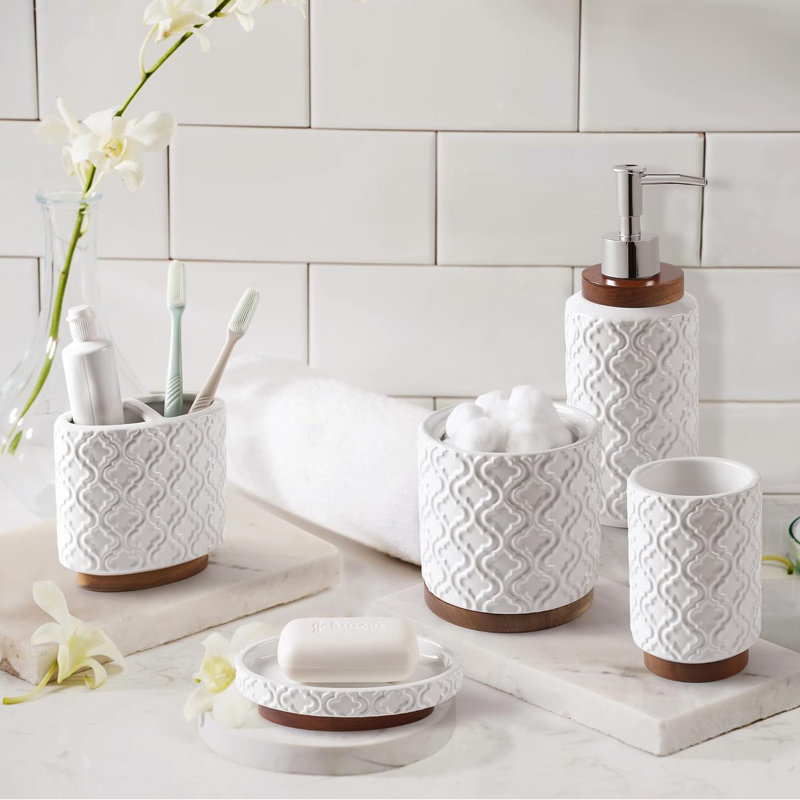 Daphen Ceramic / Porcelain Bathroom Accessory Set