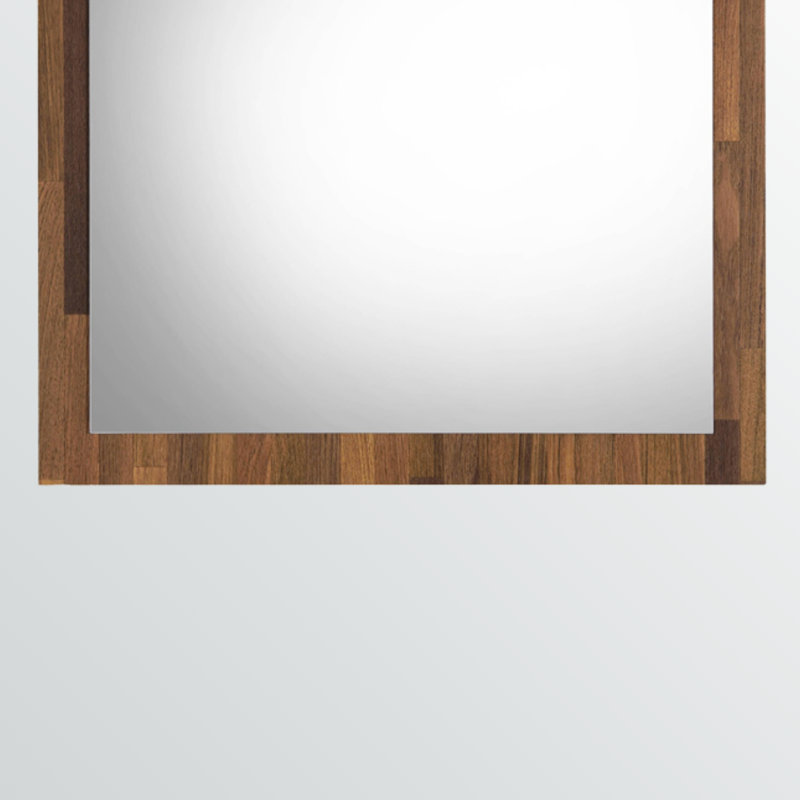 Miroir Eclipse avec finition noyer
