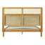 Cadre de lit plateforme en bois d'hévéa de qualité supérieure, cadre de lit grand avec tête de lit inclus, lit moderne de style Mid-Century de couleur naturelle-238189725-238189727