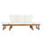 Outdoor Adjustable Patio Wooden Daybed Sofa Chaise Lounge With Cushions, Perfect For Small Spaces And Relaxation.