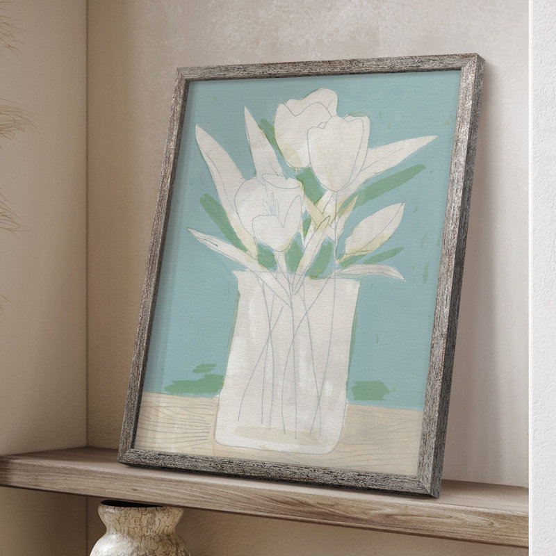 Reproduction encadrée «Mute Spring Arrangement II» - bois massif, H 21 po x l 17 po