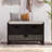 Storage Bench With Removable Basket And 2 Drawers, Fully Assembled Shoe Bench With Removable Cushion-259049727