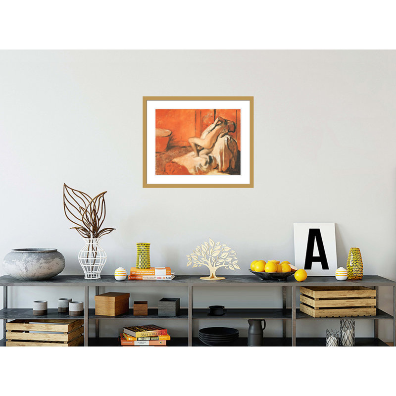 «After the Bath» par Edgar Degas, impression giclée sur cadre, H 23,5 po x l 28,48 po