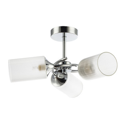 Glass Semi Flush Mount