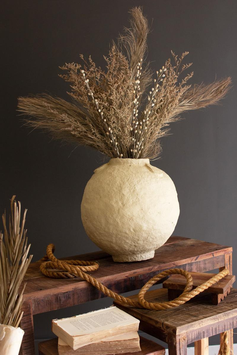 15'' Handmade Paper Decorative Urns & Jars