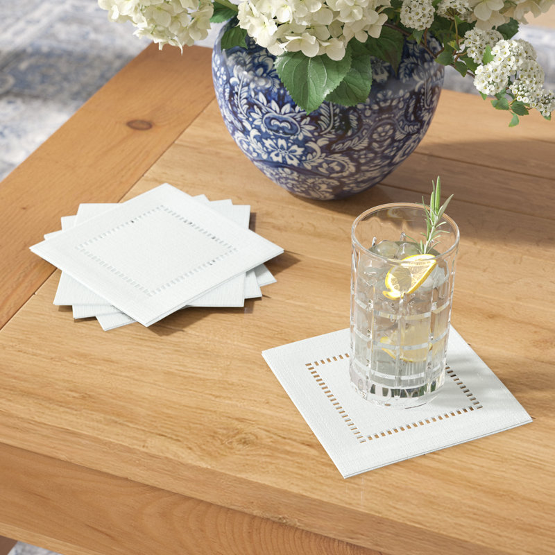 Sous-verres Melrose Square, Blanc