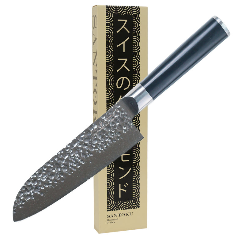 Swiss Diamond Black Handle 6.25'' Santoku Knife