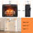  23" Electric Fireplace Insert, Fireplace Heater with Realistic Log, Remote, Adjustable 4 Flame Colors, Low Noise, 9H Timer, Overheating Protection, 1500W (23" X 19.7")