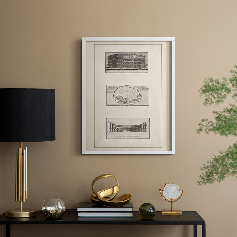 Croquis rétro CVII, reproduction encadrée - bois massif, H 30 po x l 24 po, Blanc