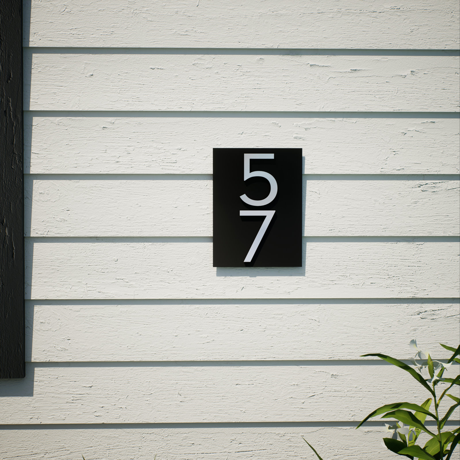 Small Simply Sweet Wall Address Plaque, Black, Silver