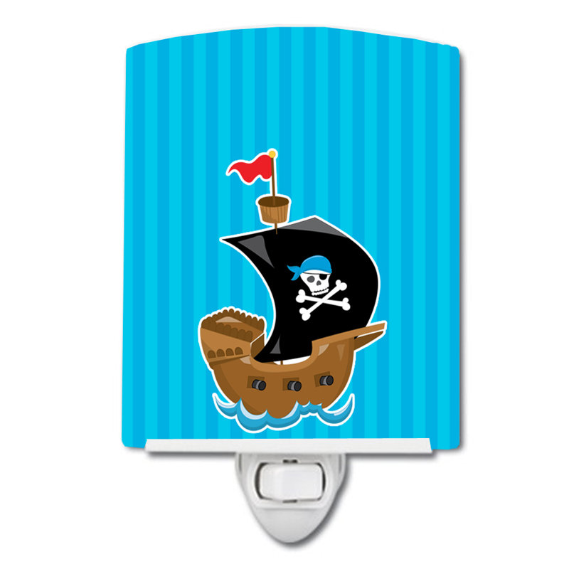 Éclairage de nuit en céramique bateau Pirate
