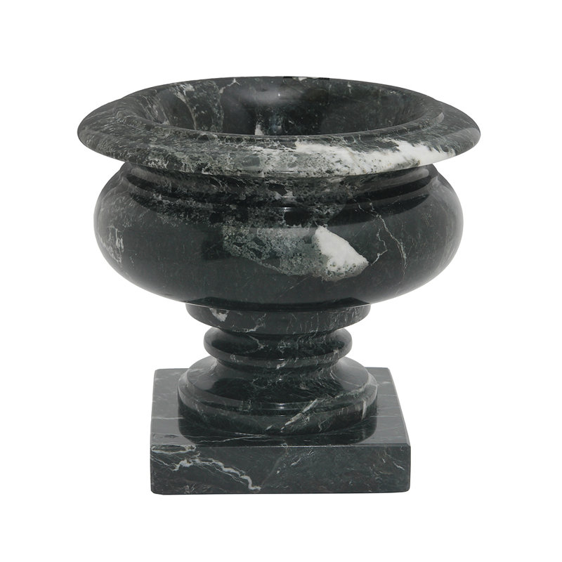 Pot de fleurs urn natural stone Iola, Noir