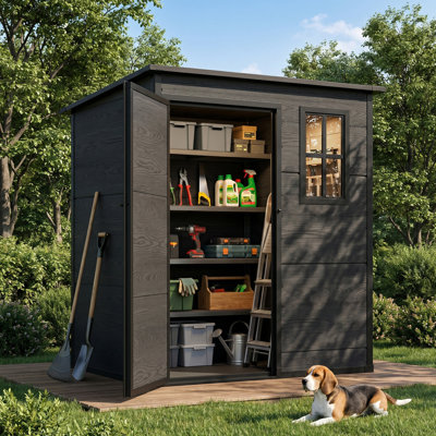 Resin Lean-to Storage Shed