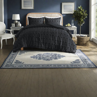 Ensembles de literie noir confortable, jacquard en polyester, confort moderne