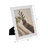 Photo Frame Resin Glass Scalloped Edge Polyresin Paper Accent Decorative Display Stand Casual Style Home Decor Classic Trim Detailing Vertical Horizontal Orientation Freestanding Lightweight Build