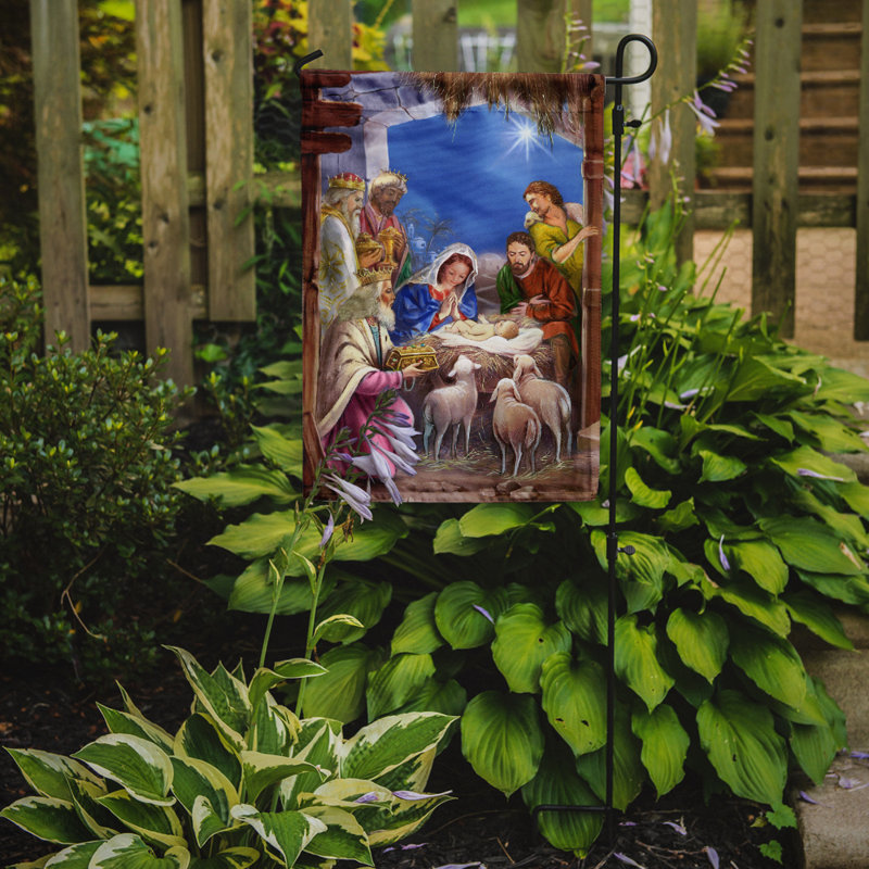 Asgun Double Sided Polyester Christmas Garden Flag, 15" H  x 11" W