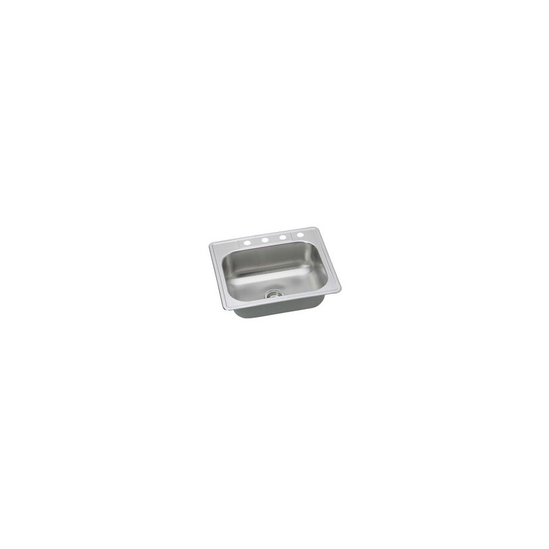 22'' L Single Bowl Stainless Steel Kitchen Sink, 23-Gauge, 4