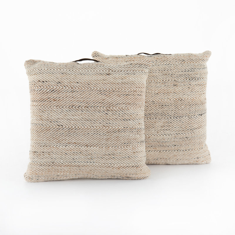 Edan Wool Square Pillow Cover & Insert